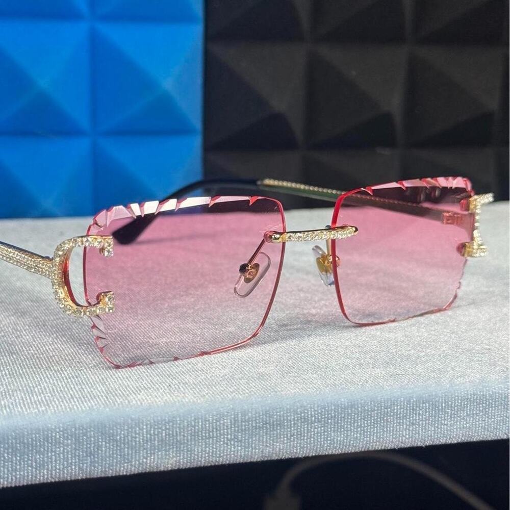 Designer style glasses iced out